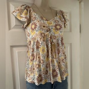 SO Goods For Life - Medium babydoll floral top
